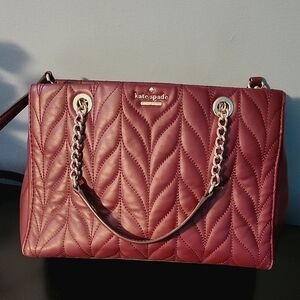 Kate Spade Plum Quilted Shoulder Bag